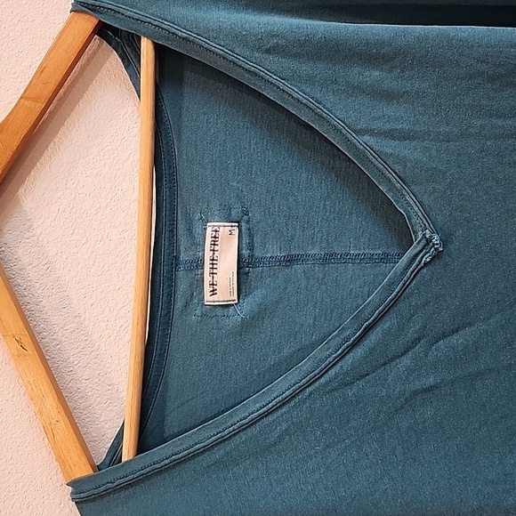 Free People Nina V Neck Long Sleeve TeeHarbor Teal - Picture 3 of 7